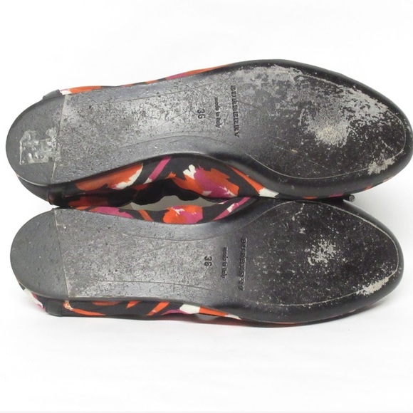 authentic BURBERRY size 36 cloth/leather FLATS - Picture 5 of 14